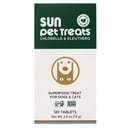 Sun Chlorella Sun Pet léčby Zelená Superfood Cat & Dog dodatek - Chlorofyl Eleuthero & Lecithin, Minerály, Antioxidanty & Vitamíny pro psy & kočky - imunitní obrana, kůže & Gut zdraví - 120 Bites