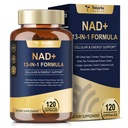 Totaria NAD dodatek pro ženy s nikotinamidem riboside resveratrol, Quercetin, Betaine Boost NAD + Úrovně NAD Plus dodatek pro anti stárnutí, energie, imunitní, Focus 120 Kapsle