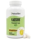 NaturalSlim Natural Draslík Citrát Gluconate 99 mg - Kadsorb podporuje rovnováhu elektrolytů a normální pH - Absorbovatelné doplňky draslíku s esenciálními minerály - Non GMO 400 Kapsle 1 Balení