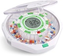 Živé Fine 28- den Automatické Pill Dipenser Masivní Lid s vylepšeným LCD displejem a klíčem Lock, Sound & Light for Prescriptions, Léky, Vitamíny, Doplňky & Více