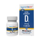 Superior Source Vitamin D3 1000 IU - Nabízí imunitní systém, Brain & Nervový systém podpora - Podporuje absorpci vápníku pro zuby a zdraví kostí - Bariatric Friendly - 100 Sublingválních Rozpouštěcích tablet