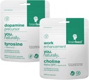 Mozkové doplňky pro paměť a zaměření 124; 2-Month- Supply 124; 800mg L tyrosin Dopamin doplňky + 500mg alfa GPC Choline 124; Koncentrační doplňky