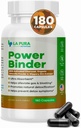 LaPura Power Binder Blend - Detox & Cleanse s Activated Charcoal, Organic Chlorella Powder & Slippery Elm Extract - Pomáhá zmírnit plyn a floating - Podporuje přírodní detoxikaci - 180 Kapsle