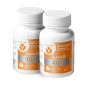 Zinek MG25 + VC Dual Pack CLAS124; Daily Zinek Gluconate + Vitamin C CLAS124; 25mg + 270mg CLAS124; Clean Formule, Vegan- Friendly, (2 láhve, 120 Vegetariánských kapslí)