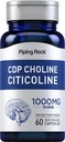 Piping Rock CDP Choline Citicoline 1000mg CLAS124; 60 Rychlé uvolnění Kapsle 124; pro muže a ženy CLAS124; Non- GMO, gluten zdarma doplněk stravy