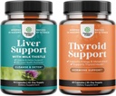 Svazky z čistírny jater Detox & Opravy - Silymarin Mléko Thistle Dandelion Root, Beetroot & Artichice Extract & Tyrosin, Bladderwrack, Selen & Ashwagandha pro rovnováhu hormonů
