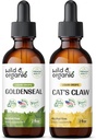 Wild & Organic Goldenseal tinktura 2 fl oz & Cats Claw tinktura 4 fl oz