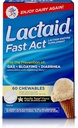 Lactaid Fast Act Lactosa Intolerance Chewables with Lactase Enzymes, Vanilla Twist, 60 Pks of 1-ct.