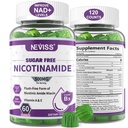 Sugar Free Nikotinamid 500mg Gummies, (Flush Free Niacin) Vitamin B3 Niacinamid dodatek pro metabolismus a opravy buněčné energie, Vitalita, Zdravé stárnutí, Brusinkové aroma, Snadno žvýkat, 120 Cts