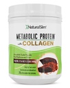 Metabolický protein prášek s kolagenem, syrovátkový protein prášek Shake, hydrolyzovaný kolagen s L- glutaminu pro metabolickou podporu, Digestion, kůže, spojky a svalovina, nízký karb strava náhrada, 17.06 oz