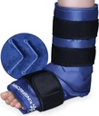 XXL Ankle Foot Ice Pack Wrap for Foot Injuries, Full Coverage Ankle Ice Wrap, Gel Ice Packs Reuse for Plantar Fasciitis, Achilles Tendonitis, Spred Ankles and Heels, Fibular Injury, Blue
