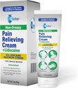 Globe Pain Relieving Cream Plus 4% Lidokain, Maximum Strength Numbing Relief, Rychlá teoretická terapie svalů, společná bolest, záda, bolest krku, bolestivost, Sprains & spazms, Unpartented, 3oz