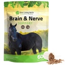 Silver Lining Byliny Brain & Nerve Support Supplementary for Horses - Koňské doplňky pro soustředění, duševní zdraví & Brain Support - Obsahuje bylinné mísení Ginkgo, Gotu Kola, & Více - 1 LB 60- Day Supply