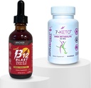 Bricker Labs B-12 Blast tekutý vitamin B-12 + 7-Keto DHEA Therapite 50 mg - Active Life: Energy and Weight Management Supplement Bundles