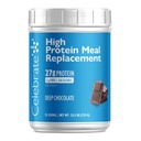 Oslavte Vitamíny High Protein Meal Replacement Shake, 27 g Protein Powder, 6 g Fiber, pro postbariatrické chirurgie pacientů, hluboká čokoláda, 15 porcí