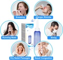 300 ML Nasal Rinse Neti Pot Sinus Rinse Lahvička Gentle Nasal Lahvička Čistič nosu Komfortní pro dospělé & Kid Efektivní tlakové zavlažování s 20 Nasal Wash Salt Packets BPA zdarma