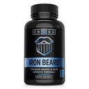 Zhou Iron Beard - Vousy Růstové Vitamíny Muži, Premium Biotin, Saw Palmetto & B Vitamin Pills na podporu obličeje Vlasy, Vousy Care Dodatek pro plné Vous - 60 Veggie Kapsle