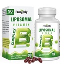 Lipozomální B komplex určený pro vysoce absorpční B vitaminy s Choline Inositol Vitamin B1, B2, B3, B5, B6, Biotin, Folát, Methylovaný B12 - imunitní, energie, Brain Heart Support 90 Softgels