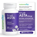 NatureCity TrueAsta 6mg Astaxanthin dodatek s AstaReal Code 124; Podporuje oko, kůže, spojky, svaly, mozek & krevní tok 124; Algae na bázi antioxidant dodatek 124; Non- GMO, gluten zdarma 124; 30 Soft Gels