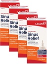 Leader Extra Strength Sinus Relief, Fast Acting, Sinus Decongestant, Nasal Congestion Relief Spray, Studená a alergická lahvička 30 ml (balení po 4 ml)