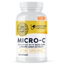 Vimérie Mikro- C ® Vitamin C Kapsle - 500 mg na kapsli, Podporuje imunitní zdraví *, Promotes Collagen Production, Podporuje zdravé kosti *, Kosher, Vegan & gluten- Free, Pravidelné velikosti 180 Kapsle