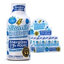 Vitamin Energy Imunní + Extra Síla Energy Shot Blue Raspberry 12 Pack, 260mg přírodní kofein, B-vitaminy, Citicolin, zelený čaj, Imunita & Focus Support, Nulový cukr, gluten- Free 1.93 fl oz