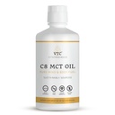 VTC VitaTradingCo. 100% čistý C8 MCT olej 124; 3X destilovaná kyselina kapylová 124; zdravý tuk pro čistou energii 124; Udržitelně sušený 124; Non- GMO, Paleo, Keto 124; 3oz, 64 Služeb (bez příchutí)