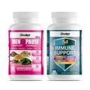 GreeNatr Herbal Menopauza Support Complex for Hot Flashes, Night Sweats, Mood Swings Relief Plus Naše 7 v 1 Imunitní podpora s Quercetin, Echinacea, Sambucus Elderberry, a Ginger
