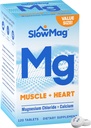 Convergence SlowMag ® Mg Muscle + srdce Chlorid hořečnatý Doplněk tablety s vápníkem 120 CtMagnesium podporuje učení a paměť výkon v stárnutí dospělých *