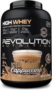 Revolution Nutrition, High Whey, Protein Powder 2LB, Whey Isolate, Gluten Free, Lean Muscle Mass for Men & Women, 25g protein per Scoop, 908 g, 24 Servings (ledové cappuccino, 2 libry)