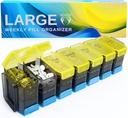Extra velké pilulky organizátor 2 krát denně - XL Pill Box 7 Day s Big AM / PM Compartments - Vhodné velké vitamíny, doplňky a žlaby, pro 7 nebo 14- denní použití, barevný-Coded, Senior- Friendly, Žádné rozlití