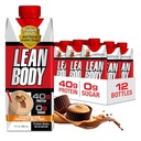Lean Body Ready- to- Drink Protein Shake, 40g Protein, Syley Blend, 0 Cukr, gluten Free, 22 Vitamíny & Minerály, (Recyklabilní karton & Lid - balení po 12) LABRADA (čokoládové arašídové máslo)