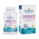 Nordic Naturals Complete Omega-D3, Lemon Flavor - 120 Soft Gels - 565 mg Omega33 + 70 mg GLA + 1000 IU vitaminu D3 - EPA & DHA - Zdravá kůže, kognitivní, pozitivní nálada - Non- GMO - 60 Služeb