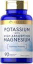 Carlyle Draslík Magnesium dodatek 124; 90 Kapsle 124; vysoká absorpce 124; Vegetarian, Non- GMO & gluten zdarma