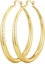OOOPEL 925 Sterling Silver Hoop pro ženy Gold Hoop náušnice hypoalergenní Diamond- Cut Ripples Designed - Non Tarnish Large Hoop Náušnice (30 / 40 / 50 / 60 / 70mm)