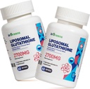 2700 MG Lipozomální glutathion dodatek, Max Absorpce, Aktivní forma L Glutathione reduktáza (GSH), s Hyaluronic acid, Resveratrol, Výkonný antioxidant, Zdravotní stárnutí, 120 Softgels
