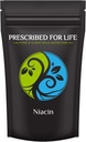 Předepsaný pro život Niacin prášek 124; Vitamin B3 pro kůži zdraví a stravovací podpora clarbec124; Vegan, gluten zdarma, non GMO clarbec124; Nikotinová kyselina prášek (1 kg / 2.2 lb)