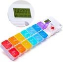 7 Day Medicine Pořadatel pilulek, 4 Upomínka Alarmy, Hlasitý zvuk, 14 Velké kompartmenty, Velká obrazovka, Moisture-Proof, Cestování Týdenní / Denní Pill Box / Pořadatel / Případ / Kontejner / Dispenser, AM / PM 2 krát denně
