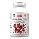 ANDREW LESSMAN Vitamin B12 500 360 Kapsle - Absorpčně chráněná methylkobalamin (přírodní koenzym vitamin B12), esenciální pro energetickou a stresovou podporu, Plus B- Complex, snadno polykající tobolky