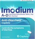 Imodium A-D Průjem Relief Caplet s Loperamid HCl, Anti- Diarrheal Medicine na pomoc při kontrole příznaků průjmu Vzhledem k akutní & cestovatel je Průjem, HSA / FSA způsobilé, 6 ct