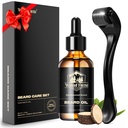 Waking Forest Derma Roller 0.25mm & Beard Oil (1oz), Sandalwood Beard Kit, Microneedle Beard Roller s 540 Titanium, Přírodní Moisturize s vitaminem E Beard Oil pro muže, Otcové přítel táta