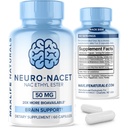 MaxLife Naturals Neuro NACET N-Acetyl L-Cysteine - 60 Kapsle, 20x Více Biologicky dostupné Glycine NAC dodatek N-Acetyl Cysteine Ethyl Ester se Seleniem, 10x Glutathione Boost pro Brain & Lung Podpora