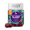 OLLY Muscle Recovery Spánkové gumy, Spánek a Sore Muscle Support, 3 mg melatonin, Tart Cherry, Vitamin D, Berry Flavor - 40 Počet