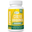 1000mg Lipozomální CoQ10 Softgels COR124; Lepší Absorpce CoQ10 Ubiquinol dodatek COR124; Srdeční funkce a výroba energie CAR124; Aktivní antioxidant Forma Veganu Coenzym Q10 CORP124; Non- GMO CORP124; 60 Softgels