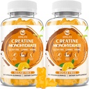 Svalovina Monohydrát Žvýkačky pro muže a ženy, Žvýkačky Monohydrát pro svalovou sílu, Svalovina Builder, Energy Boost, Cukr zdarma, Vegan, Mango Flavor- 120 Počet