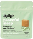 Chewsy Peaceful Sleep Chews, Sleep Support, 3 mg Melatonin, 200 MGS L-Theanin, Heřmánek, Lemon Balm, Magnolia, Nighttime Sleep Aid, Přirozeně Menty Chews, Promotes Restful Sleep, 6 -Day Supply (1)