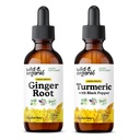 Zázvor kořenová tinktura 2 fl oz & kurkuma tinktura 2 fl oz