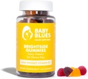 Baby Blues Brightside Vitamin D3 Gummies - High Potency Imunity, Mood & Bone Support - Peach Mango Strawberry - Postnatální vegetariánský dodatek pro matky - Non- GMO, Gelatin- Free