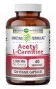 Amazing Applicas Acetyl L-Carnitin Hcl dodatek 124; 500 Mg Per Serving Applications 124; 120 Veggie Kapsle dodatek 124; Non- GMO Creditation 124; Gluten Free Application 124; Made in USA