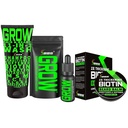 Beard Growth Kit w / 2X Biotin Beard Balm pro muže & Mustache Wax + GROW 11-in-1 Mens Shampoo & Conditioner (Vlasový růstový šampon pro muže w / Biotin) + GROW Facial Hair Growth Oil (Made in America)
